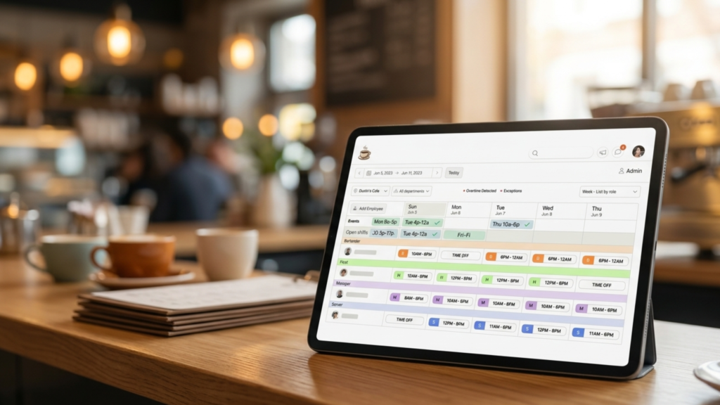 7shifts restaurant scheduling app interface